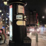 A phone-booth sized loo at Sloane Square. Note that the building in the background looks eerily like the Circus.