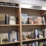 Killing time, watching our backs at Foyles. They have two whole shelf sections of naval history.