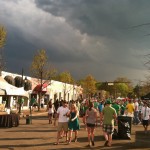The sky was threatening, but didn't break while I was there.