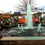 The iconic green fountain.