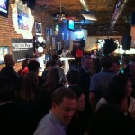 There was a pretty good crowd there for the show. Of course, they were serving free beer.