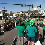 The view from the float as we pulled into Five Points.