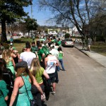 This is the crowd that was waiting to get in just before 2 p.m., as I was leaving. This queue stretches across Blossom and well up Saluda.